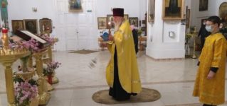 Обедница в церкви вмч. Георгия Победоносца пос. Победа