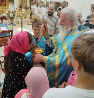 В Вознесенском соборе г.Ржева был отслужен молебен перед учением