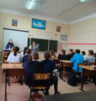 Встреча со школьниками в школе пос. Победа