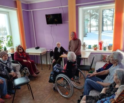 Беседа о посте в доме-интернате для престарелых д. Курьяново Ржевского МО