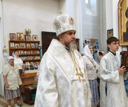 В день престольного праздника в Вознесенском соборе города Ржева.